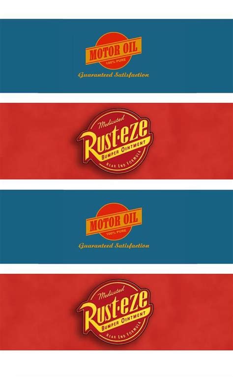 Motor Oil And Rust Eze Water Bottle Labels To Complement A Disney Cars Themed Birthday Party