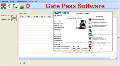 Gate Pass Software Visitor Pass Management Software Gatepass Is A