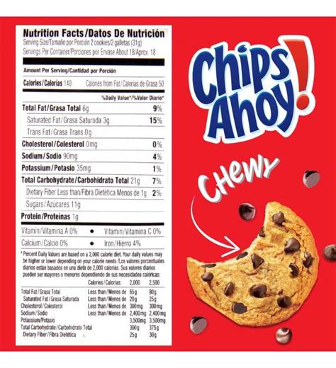 Chips Ahoy Chewy Nutrition Label | Blog Dandk