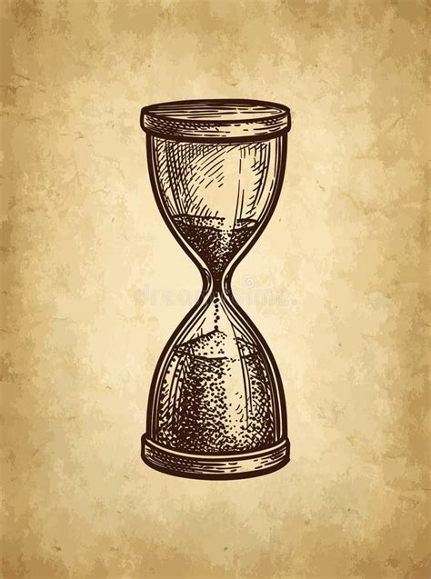 Vintage Hourglass Ink Sketch Stock Vector Illustration Of Time Glass 236713398