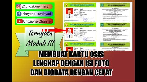 Cara Membuat Kartu Osis Id Card Dan Lain Lain Menggunakan Ms Word