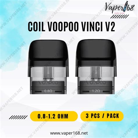 Coil VOOPOO VINCI V2 Pod Cartridge 0 8 และ 1 2 ohm 2ml 3pcs pack