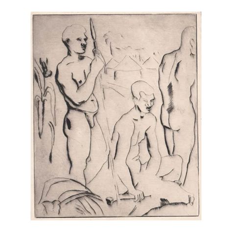 1930s Male Nude Etching Chairish