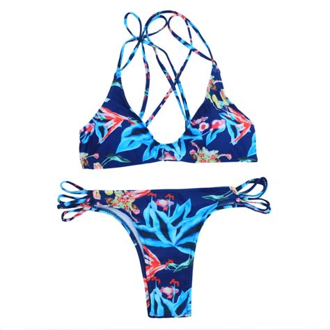 Sexy Bikinis Set Women Swimwear High Waist Push Up Hang Up Bathing