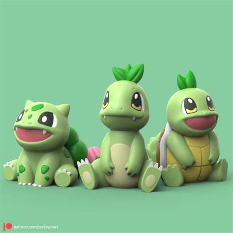 Kanto Starters Etsy