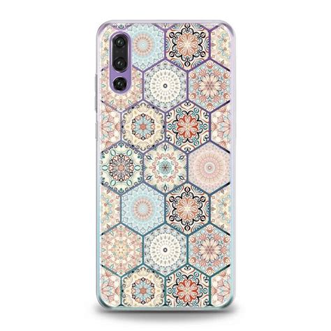 Чехол силиконовый для Huawei (Яркая мозаика) Y6 (2018) хуавей ю ...