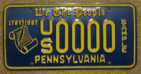 Rare Special Graphic License Plate Pennsylvania Wildlife