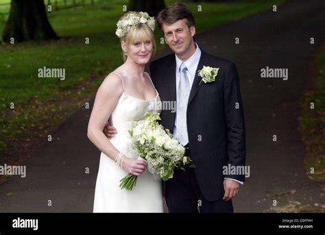 Actress sarah lancashire with her new husband peter salmon hi-res stock ...