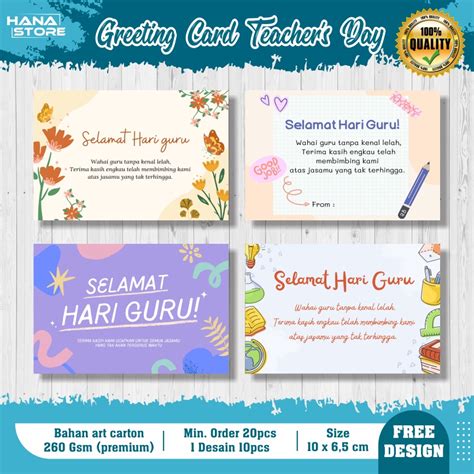 Jual Greeting Card Teachers Day T Card Kartu Ucapan Hari Guru Greeting Card Teachers