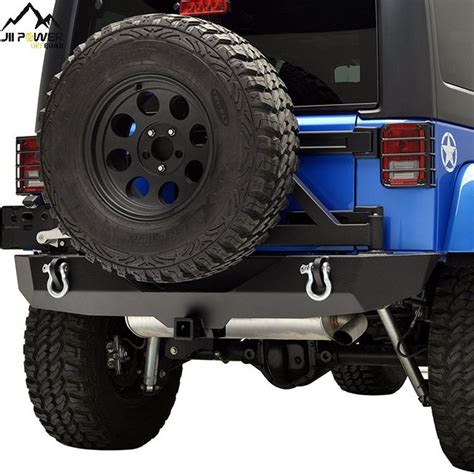 Rear bumper with tire carrier for Jeep Wrangler JK – Jii-power