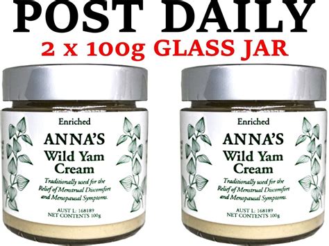 2 X 100g Annas Wild Yam Cream Her Menstrual And Menopausal Symptoms