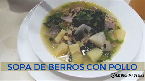 Como Preparar SOPA DE BERROS CON POLLO A Mi Estilo YouTube