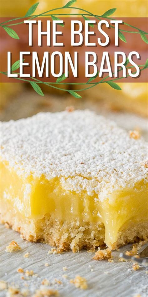 Super Easy Lemon Bar Recipe Recipe Lemon Bars Recipe Lemon Bars Easy Bars Recipes