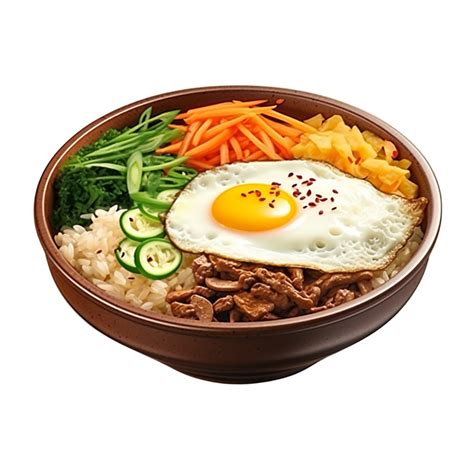 AI Generated Korean Bibimbap Bowl Clip Art 39852955 PNG