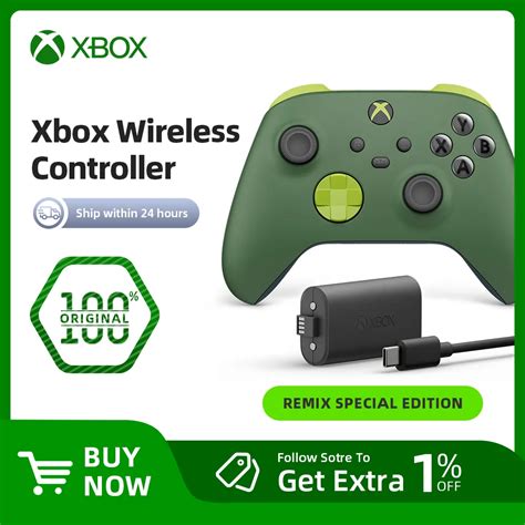 Controlador Sem Fio Microsoft Xbox Edi O Especial Bateria Recarreg Vel