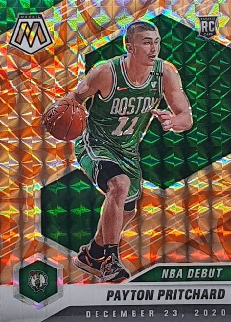 Payton Pritchard 2020 Mosaic 269 NBA Debut Reactive Orange Price