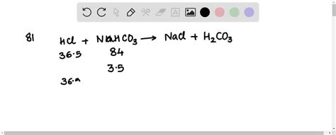 Solved Sodium Bicarbonate Reacts With Hydrochloric Acid In A Gas Forming Reaction To Produce