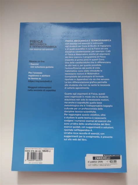 FISICA MECCANICA E Termodinamica Con Esempi Ed Esercizi Con