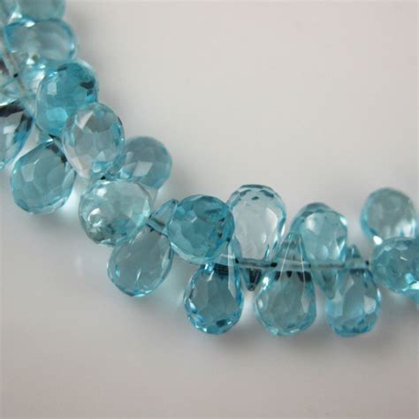 Semiprecious Gemstone Beads Gemstone Bead Faceted Tear Drop Briolettes