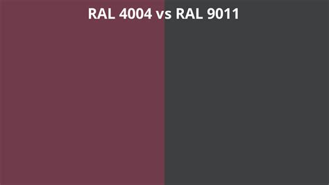 Ral 4004 Vs 9011 Ral Colour Chart Uk