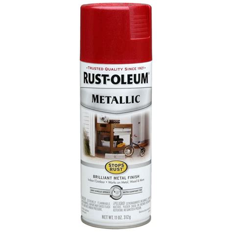 Rust-Oleum 7256830 Stops Rust Metallic Spray Paint, Apple Red, 11 Oz – Toolbox Supply