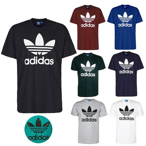 Adidas Men S Short Sleeve Trefoil Logo Graphic T Shirt Ebay