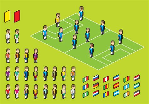 Pixel Soccer Player Vectors Download Free Vector Art Stock Graphics