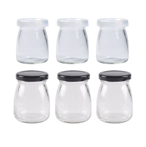 Hotsale Ml Small Pudding Yogurt Glass Jar With Screw Black