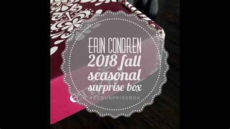 Fall 2018 Erin Condren Seasonal Surprise Box Giveaway Youtube