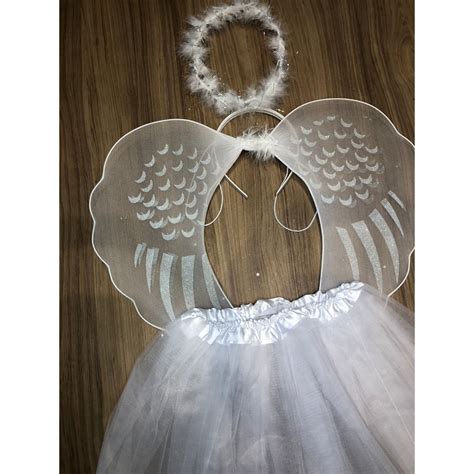 Fantasia Carnaval Cosplay De Anjo Tamanho Unico Shopee Brasil