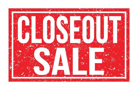 Closeout Sale Words On Red Rectangle Stamp Sign Stock Illustration