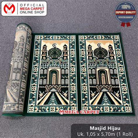 Jual Sajadah Roll Karpet Masjid Karpet Mushola Masjid Hijau