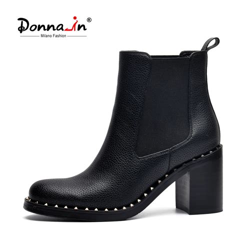 Clearance Sale Donna In Fashion Ankle Boots Genuine Leather High Heel