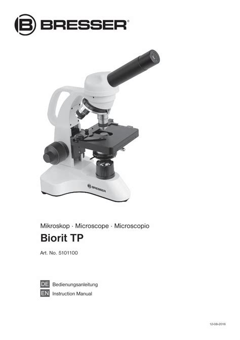 Pdf Mikroskop Microscope Microscopio Biorit Tp Bresser De