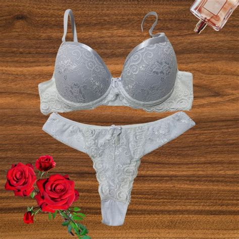 Conjunto De Lingerie Calcinha Suti De Renda Sensual Tanga Fio Duplo Shopee Brasil