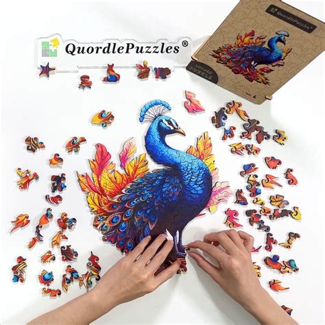 Striking Peacock Wooden Jigsaw Puzzle