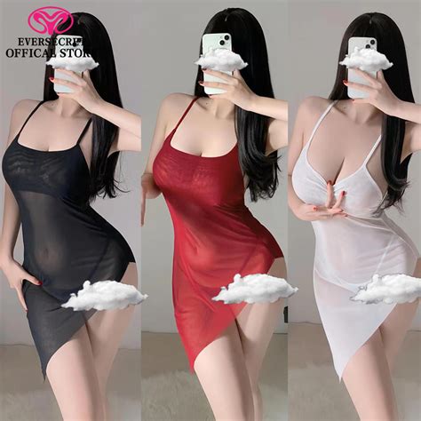 Sexy Lingerie Women S Transparent Nightgown Hanging Neck Sleepwear Passionate Uniform