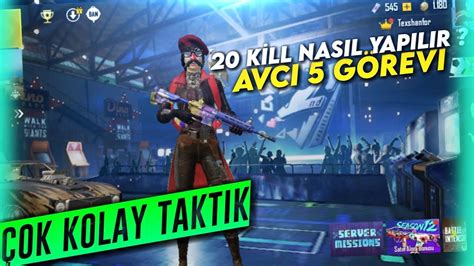 AVCI 5 GÖREVİ 20 KİLL NASIL YAPILIR ÇOK KOLAY PUBG Mobile Bedava 3