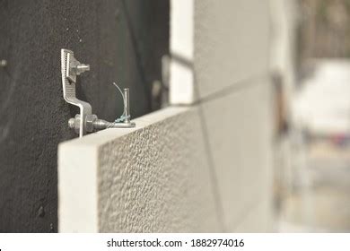 Stone Cladding Mechanical Fixing Details Stock Photo 1882974016