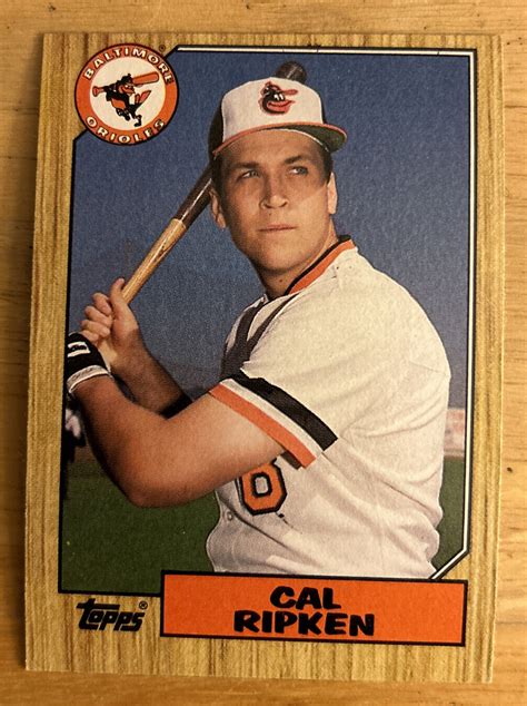 1987 Topps Cal Ripken Jr Baseball Card 784 Orioles HOF NM O C EBay