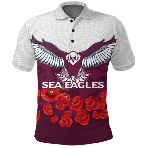 Aio Pride Custom Text Number Sea Eagles Anzac Day Indigenous Art Pol