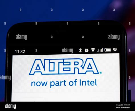 Altera Corporation logo seen displayed on smart phone. Altera ...