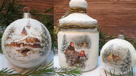 EASY CHRISTMAS IDEA TO RECYCLE GLASS JAR And BAUBLES YouTube