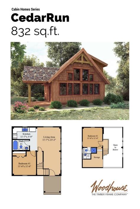 CedarRun - Woodhouse The Timber Frame Company | Small cabin plans ...