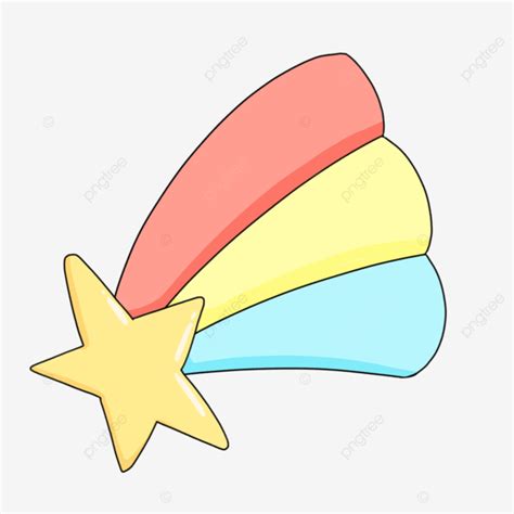 rainbow shooting star png vector psd  clipart  transparent