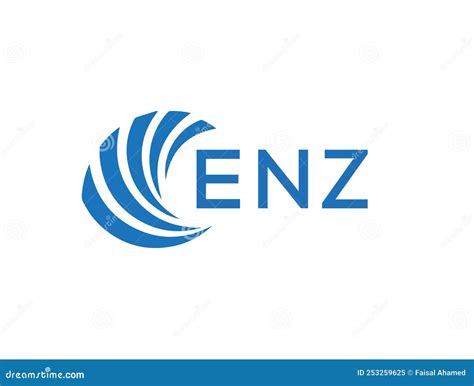 ENZ Letter Logo Design on White Background. ENZ Creative Circle Letter ...