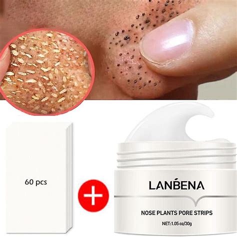 Lanbena Blackhead Remover Cream Pore Strips Nose Acne Deep Clean Peel Off Mask