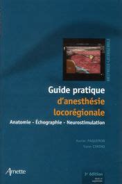 Guide Pratique D Anesth Sie Locor Gionale Anatomie Chographie