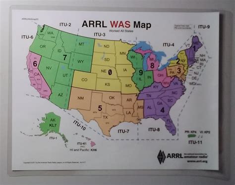 5 Mil Laminated Arrl Frequency Chart Us Amateur Radio Bands Free Shipping Etsy