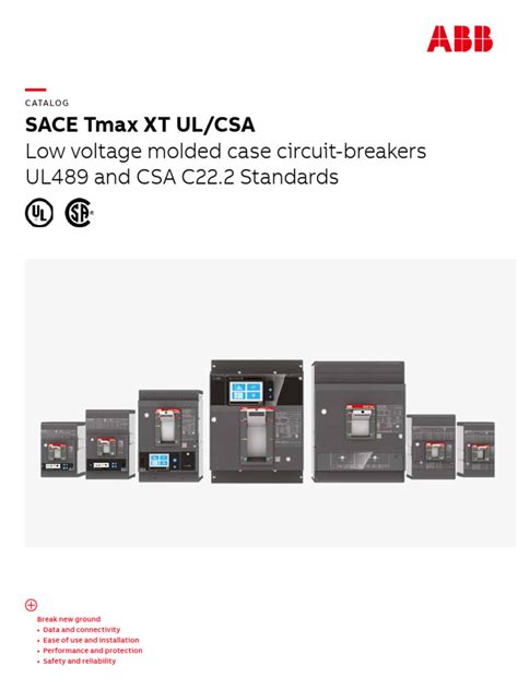 Sace Tmax Xt Ul Csa Low Voltage Molded Case Circuit Breakers Ul489